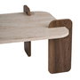 Nordure Mesa de Café Renard Travertino y Venezia Walnut